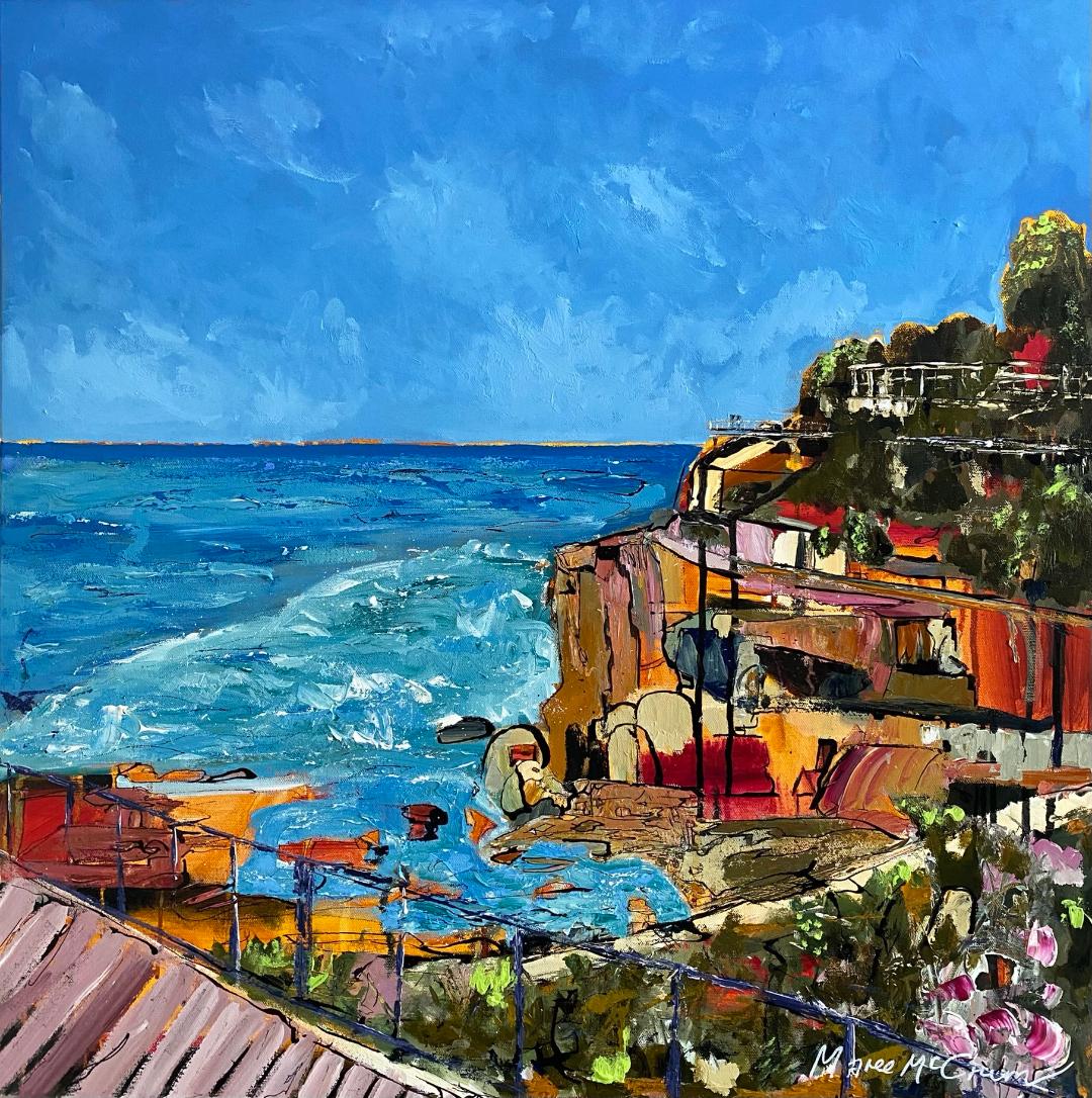 Maree McCrum’s new Sydney beach series debuts at the Affordable Art Fair—vibrant mixed media works blending her Riverina roots with Bronte and La Perouse.