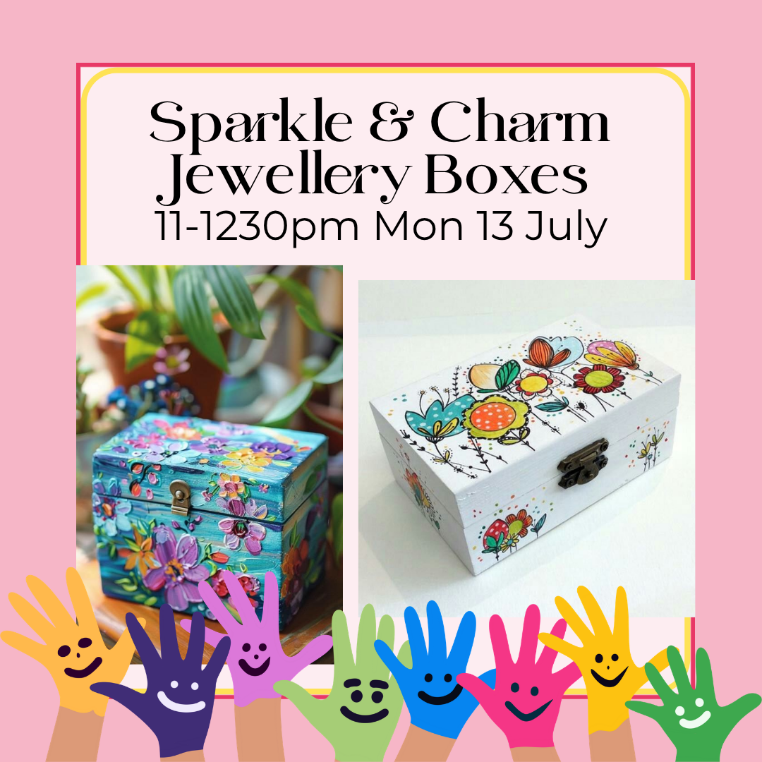 Sparkle & Charm Jewellery Boxes | Kids Jewellery Making Workshop Wagga Wagga