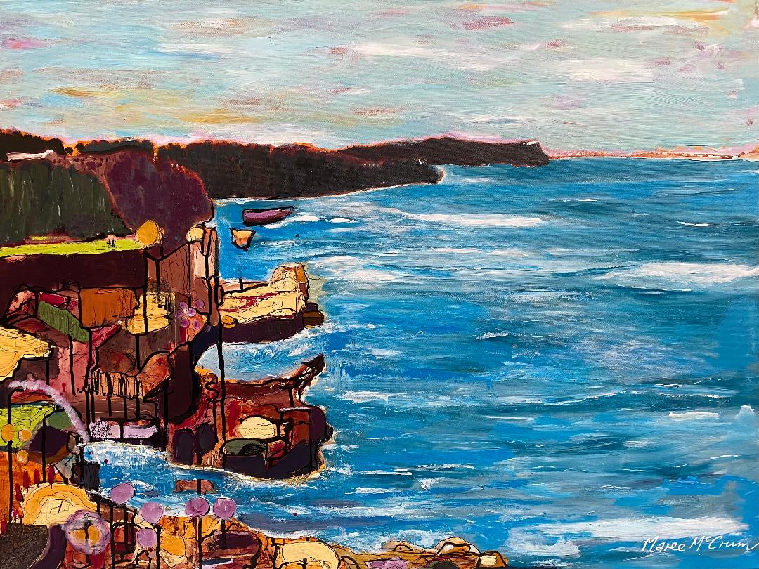 Maree McCrum’s new Sydney beach series debuts at the Affordable Art Fair—vibrant mixed media works blending her Riverina roots with Bronte and La Perouse.