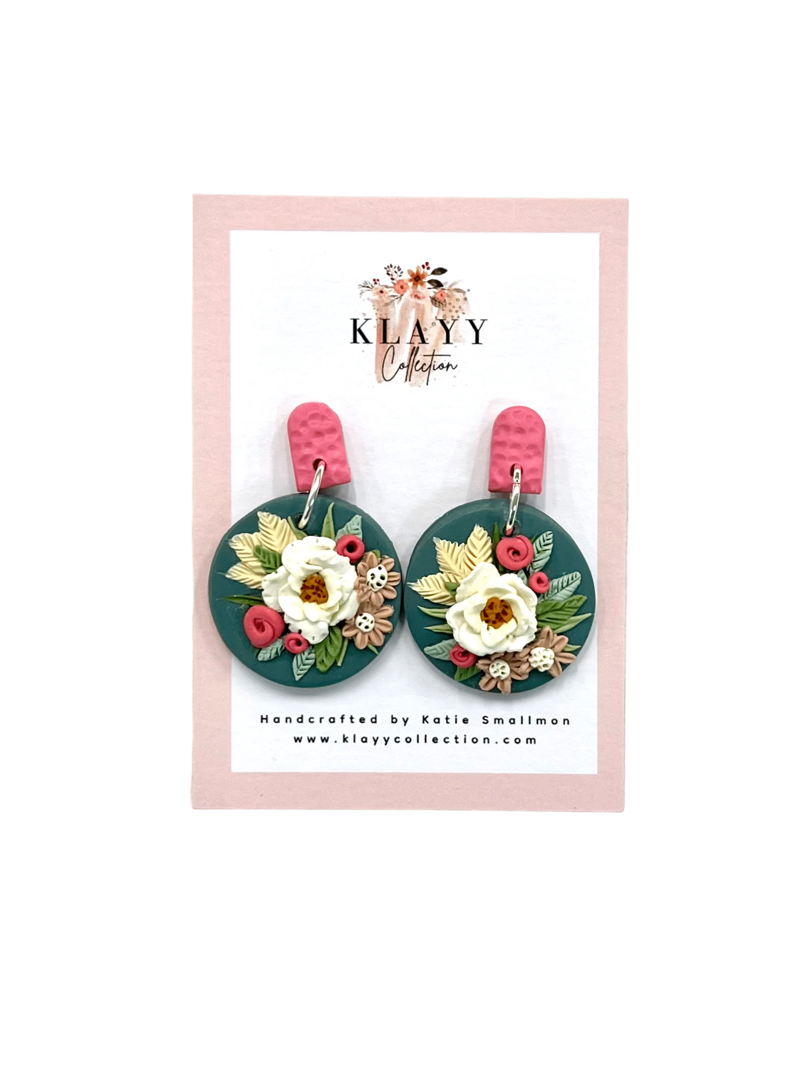 Brighten your day with Spring Song – teal & coral handmade floral earrings by Klayy Collection. Joyful, colourful & feather-light.