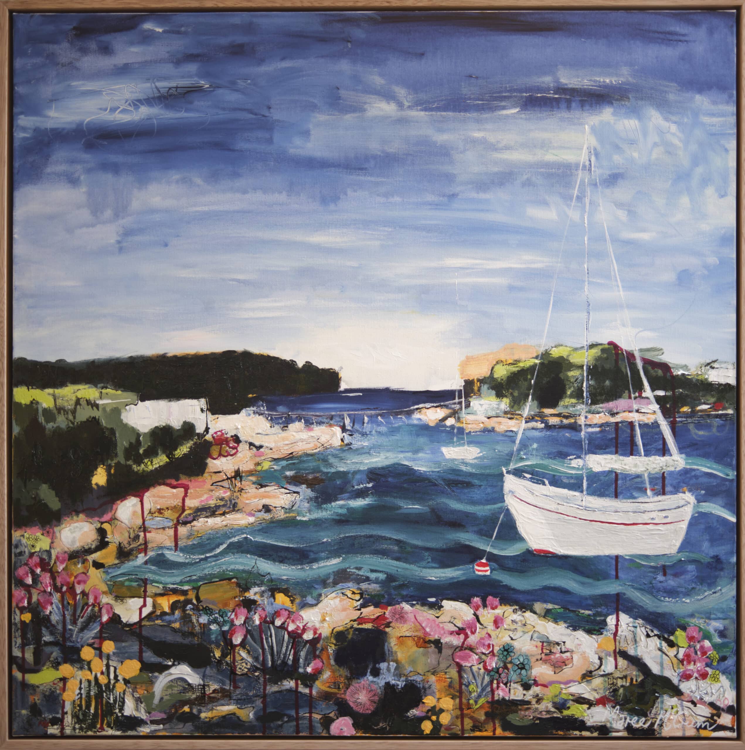 Maree McCrum’s new Sydney beach series debuts at the Affordable Art Fair—vibrant mixed media works blending her Riverina roots with Bronte and La Perouse.