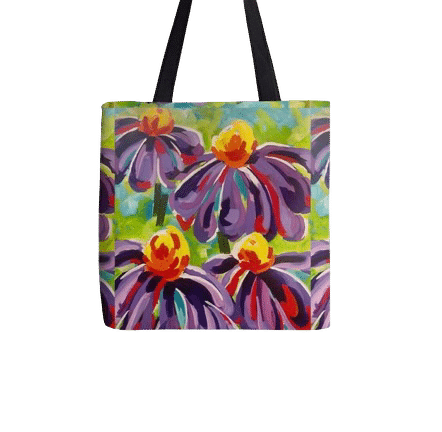 Turn heads with the Purple Pop Tote Bag by Maggie Deall. Featuring bold floral artwork and a durable design, it’s perfect for everyday use.
