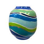 Blue Skies & Green Waves Vase