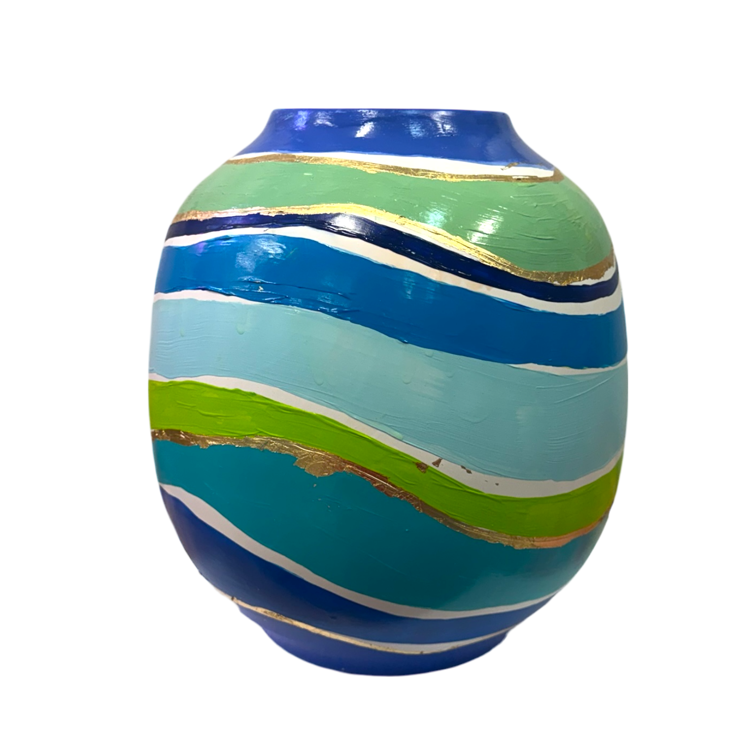 Blue Skies & Green Waves Vase