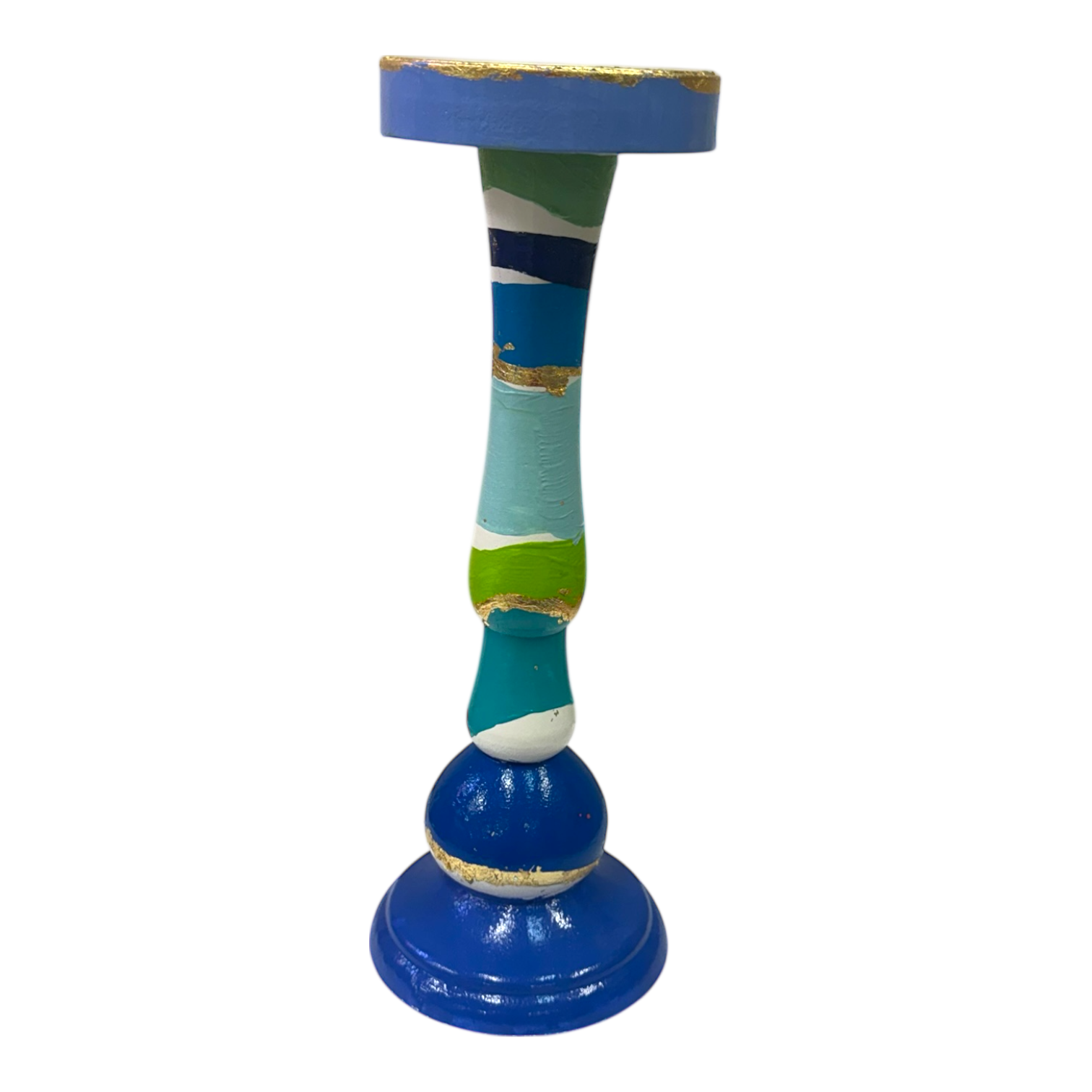 Blue Skies Stripe Candlestick