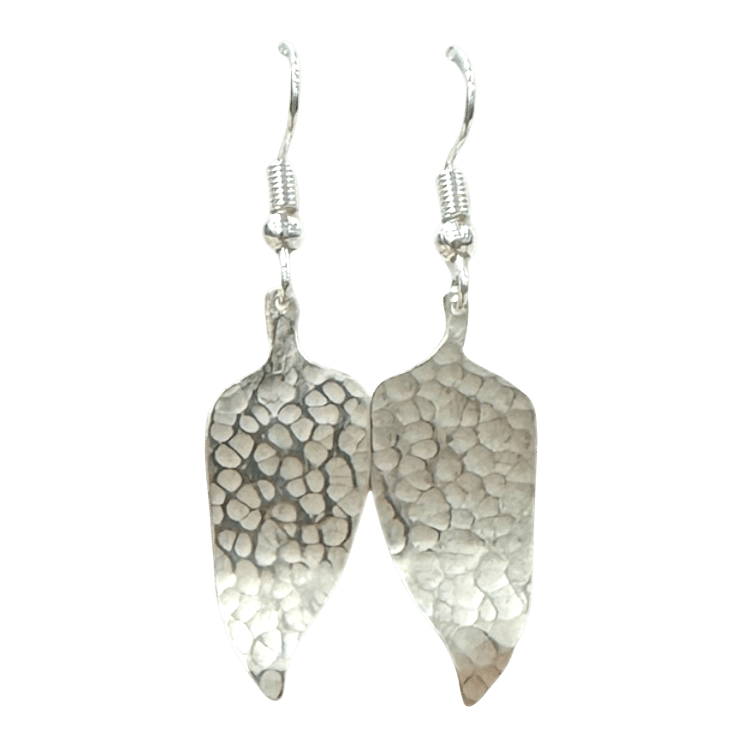 Silver Leaf Impressions Earrings by Kevin Sterling – handcrafted sterling silver with dual textures inspired by native Australian foliage.