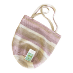 Blush & Bashful is a soft, hand-crocheted tote bag by Dinah Lindon Artist, perfect for markets, beach days, or everyday carry.