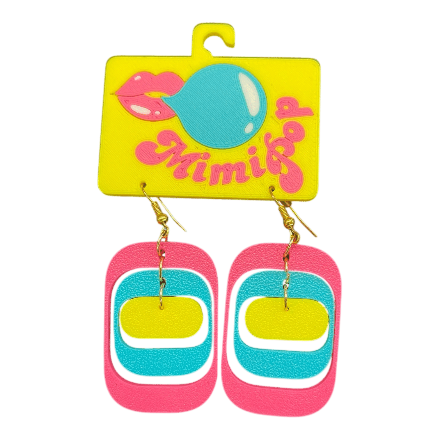 Turn up the fun with Mimipop’s 3D printed earring collection! Bright, bold, and lightweight statement pieces that bring colour and joy to every outfit.