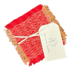 Discover the unique beauty of our Vibrant Sunset Coaster, handwoven from alpaca and silk wool, dyed with natural bush dyes. Perfect for adding a touch of color to any space.