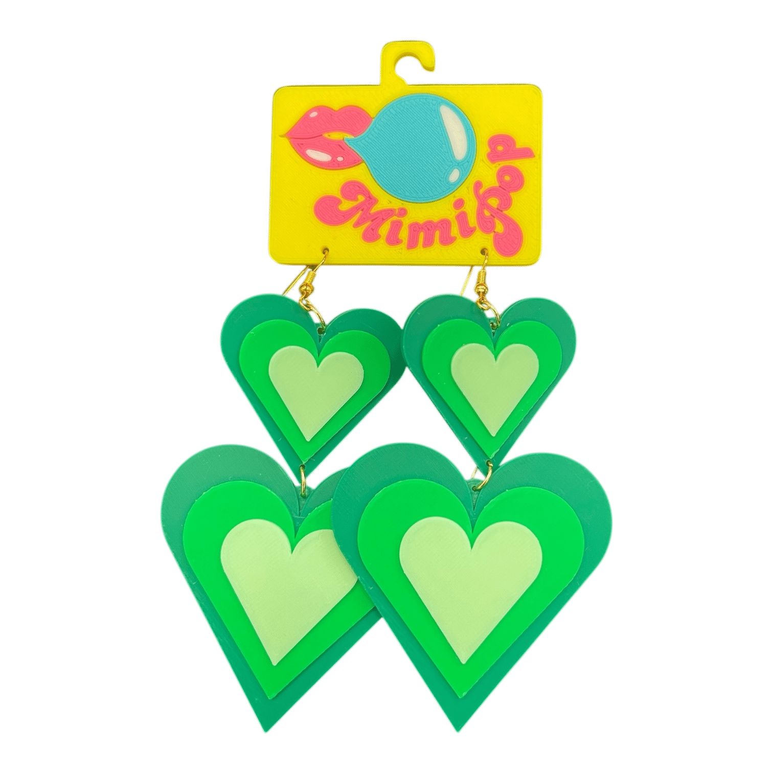 Turn up the fun with Mimipop’s 3D printed earring collection! Bright, bold, and lightweight statement pieces that bring colour and joy to every outfit.