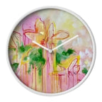 Add tranquillity to your space with the Waterlilies Clock by Maggie Deall. Soft, pastel hues and artistic flair meet precision timekeeping.