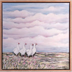 Discover Home by Rebecca Hutchinson—soft pink skies, rural life, and serene Australian landscapes debuting at the Sydney Affordable Art Fair.