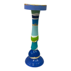 Blue Skies Stripe Candlestick