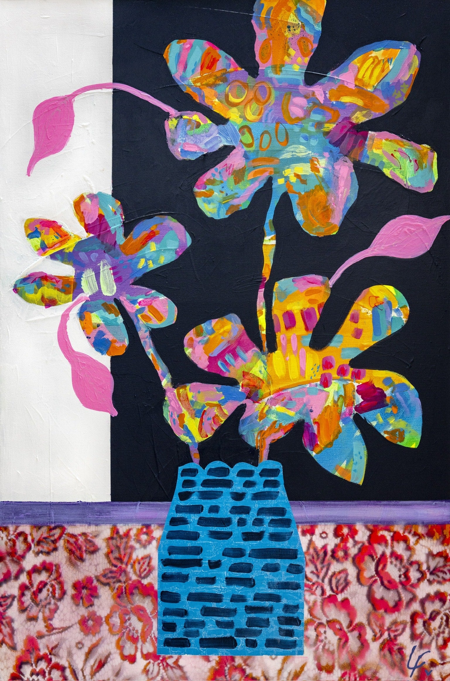 Discover Lindy Farley’s Hothouse Flowers collection—vibrant mixed media florals bursting with colour, energy, and joy. Contemporary Australian art at its finest.