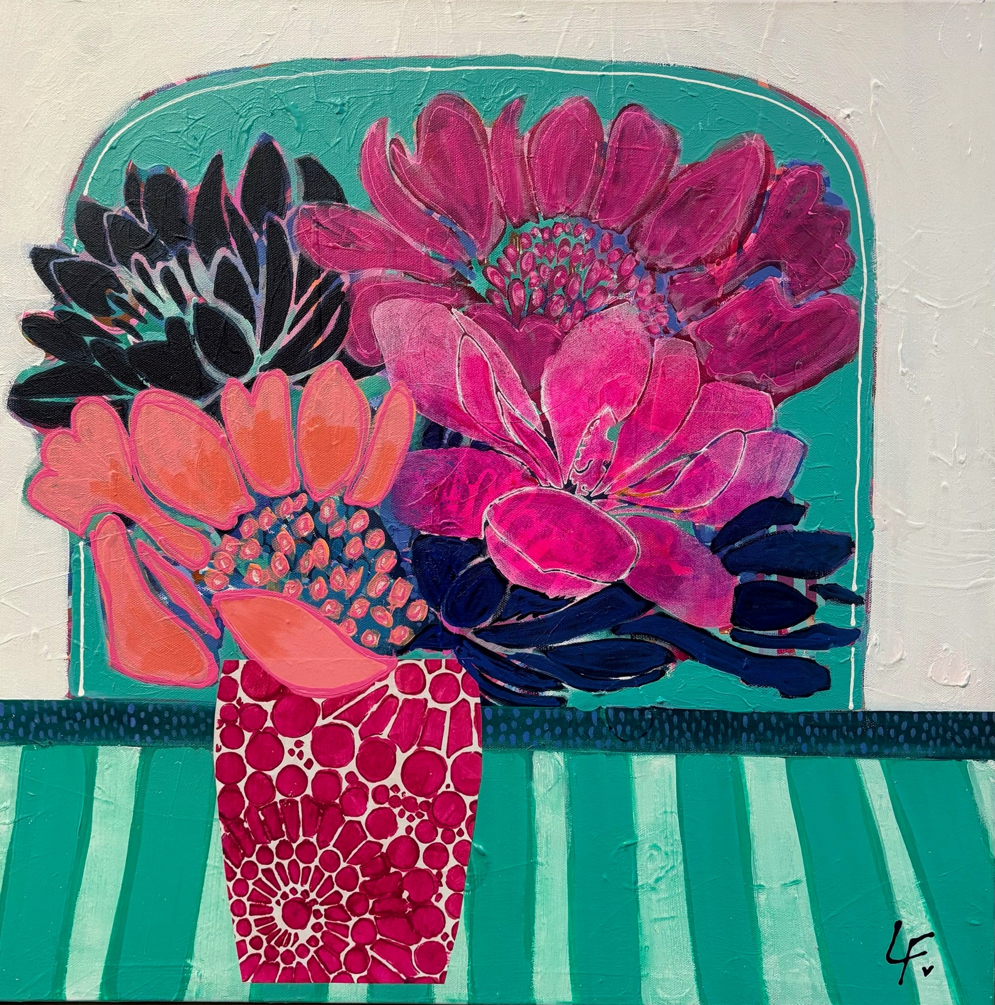 Discover Lindy Farley’s Hothouse Flowers collection—vibrant mixed media florals bursting with colour, energy, and joy. Contemporary Australian art at its finest.
