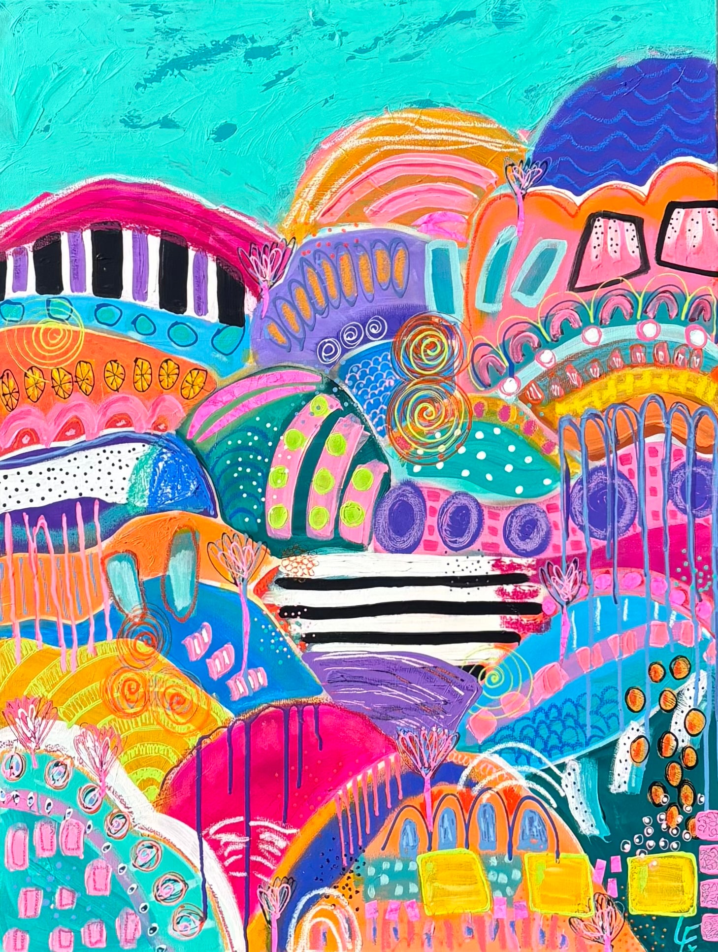 Neon Mirage — Original Artwork by Lindy Farley