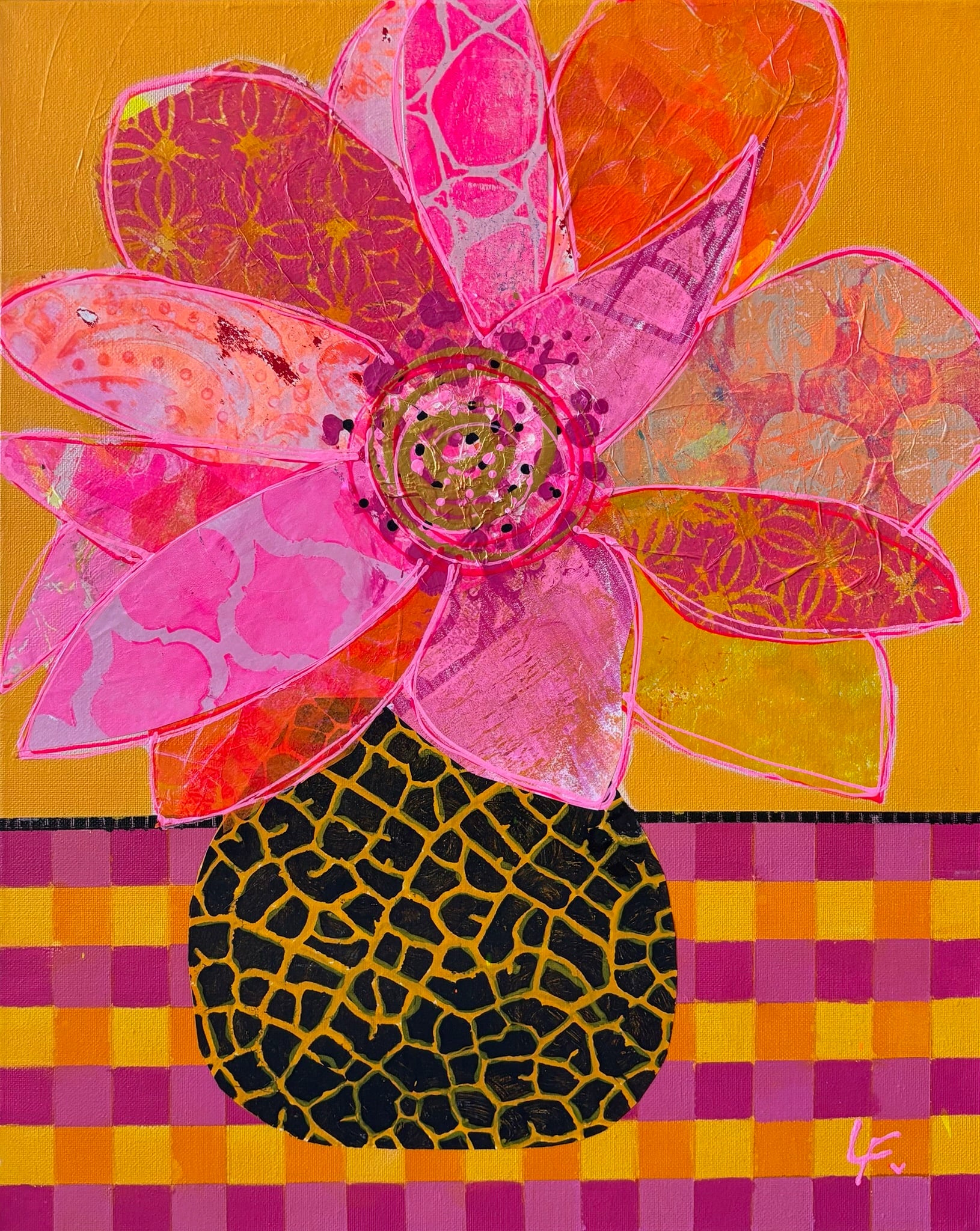 Discover Lindy Farleyâ€™s Hothouse Flowers collectionâ€”vibrant mixed media florals bursting with colour, energy, and joy. Australian art at its finest.