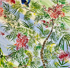 Cockatoos in autumn leaves | Original art on canvas by Deborah Carroll