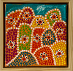 Cockatoos in autumn leaves | Original art on canvas by Deborah Carroll