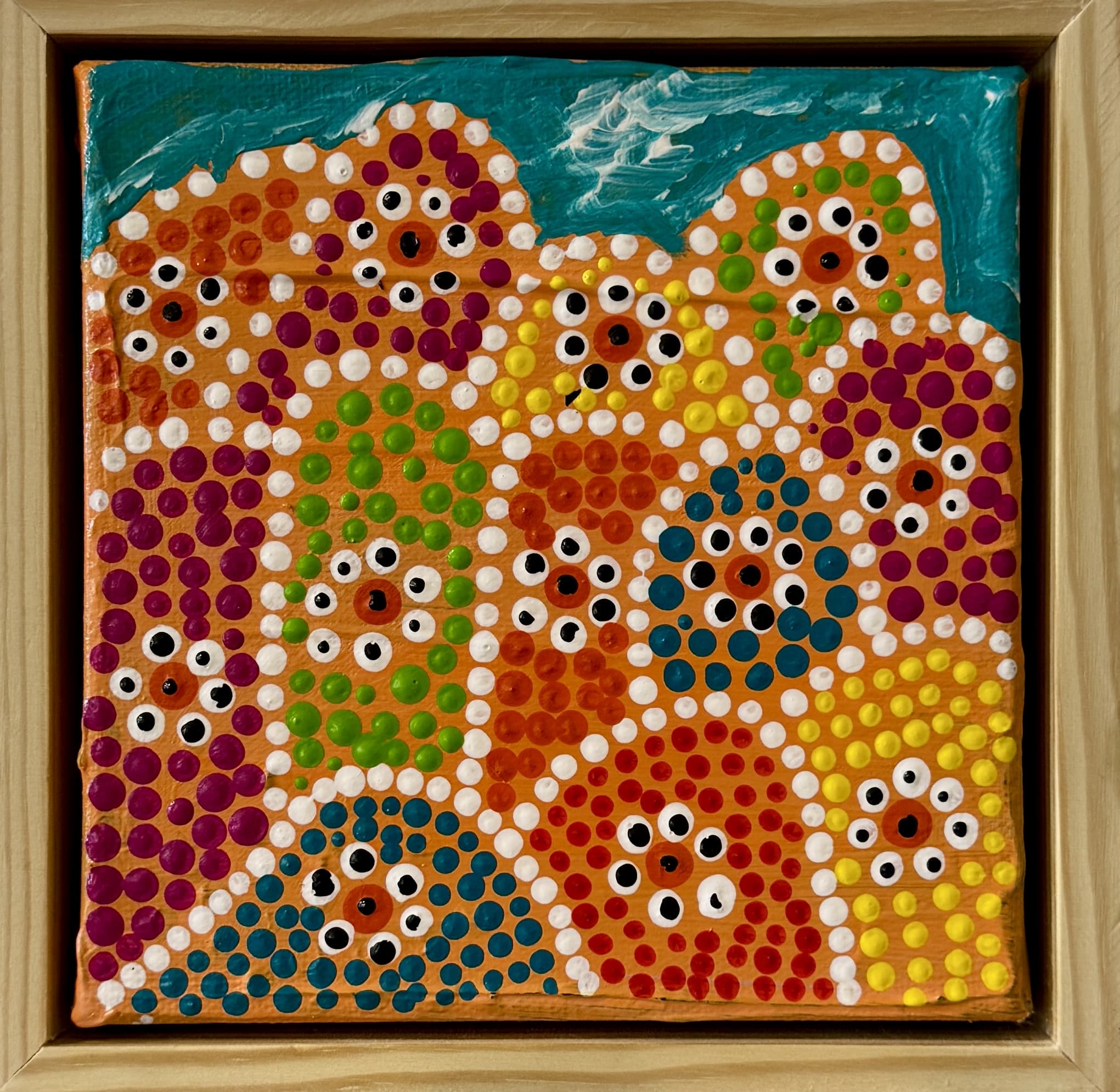 Cockatoos in autumn leaves | Original art on canvas by Deborah Carroll