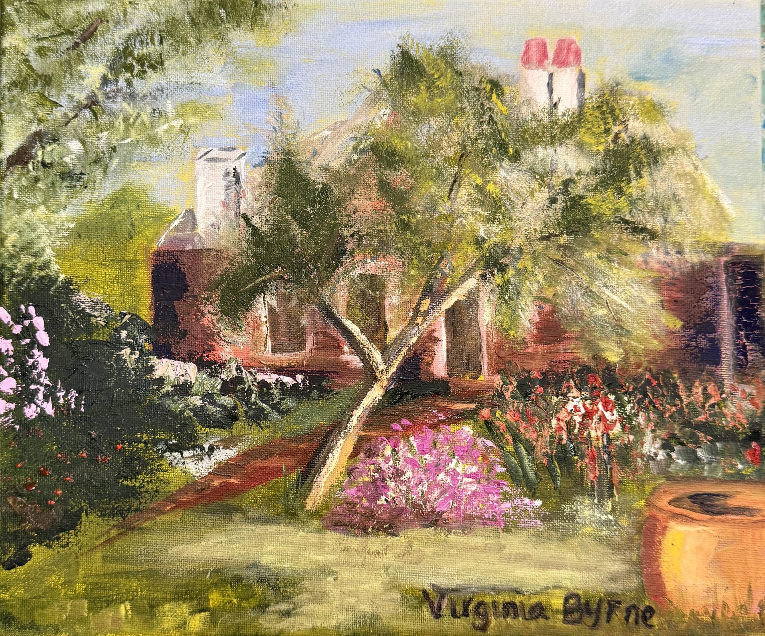 Cockatoos in autumn leaves | Original art on canvas by Deborah Carroll