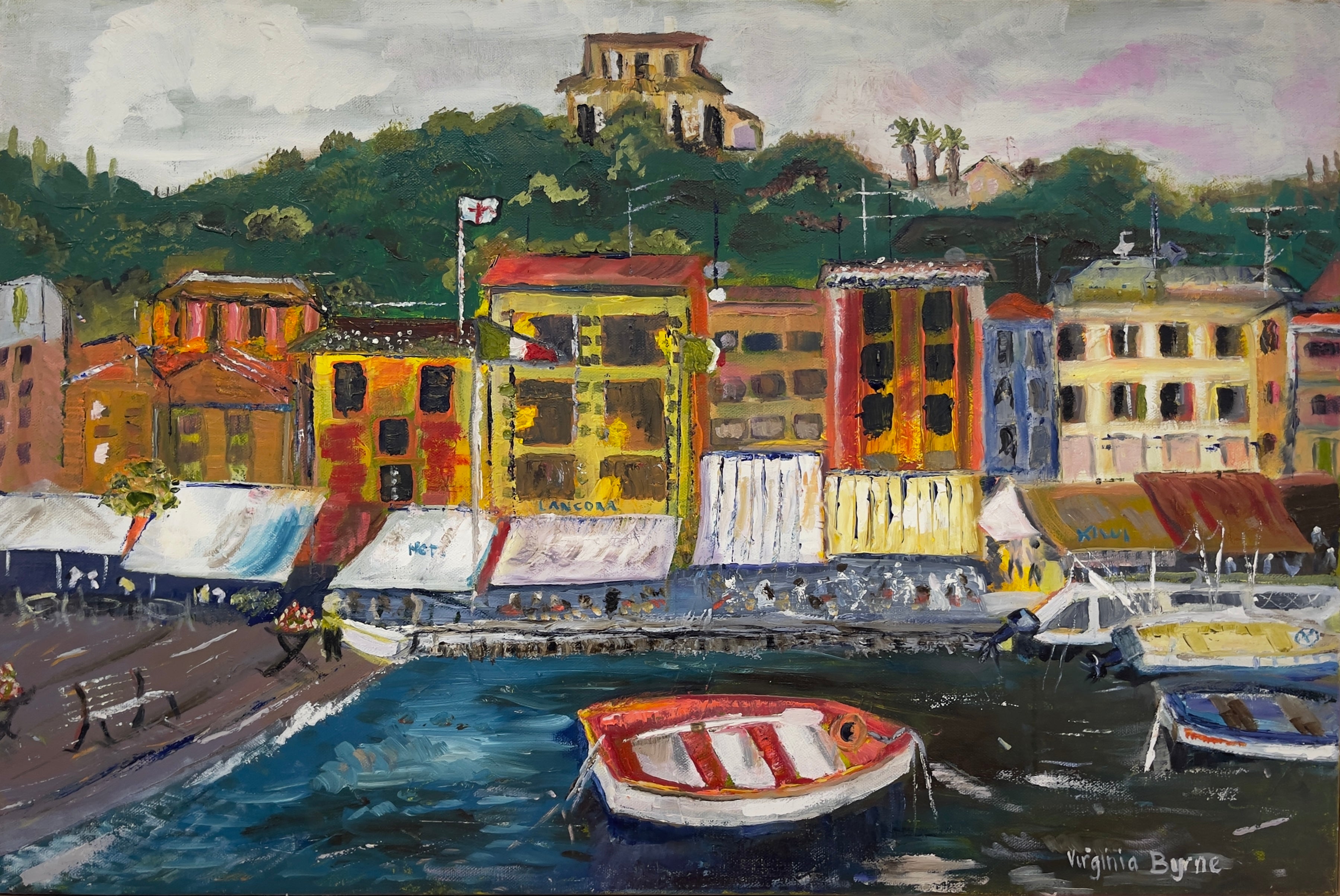 Marina di Portofino — Original Oil Painting by Virginia Byrne