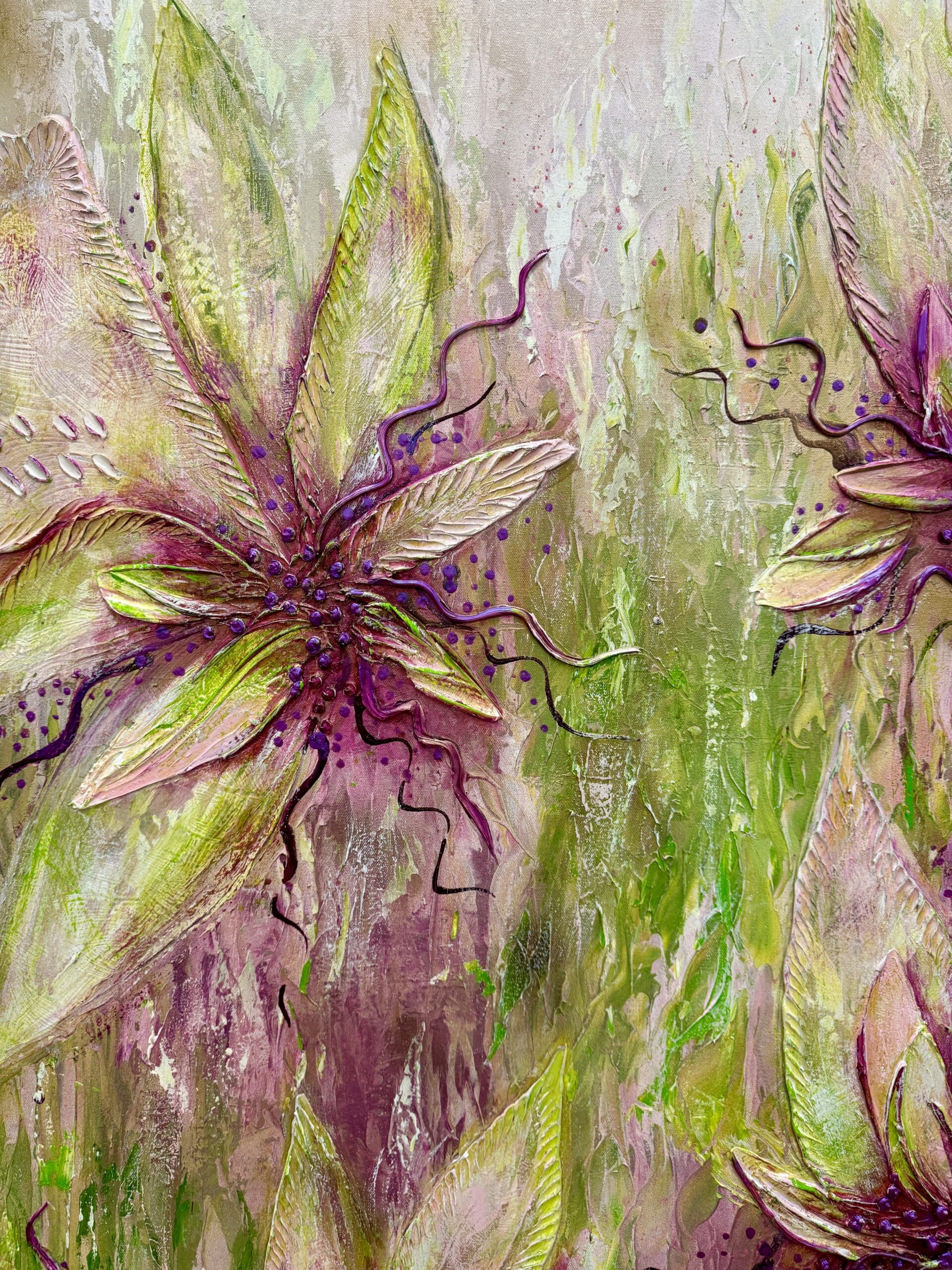 Elderberry Blush | Original Australian textured acrylic art