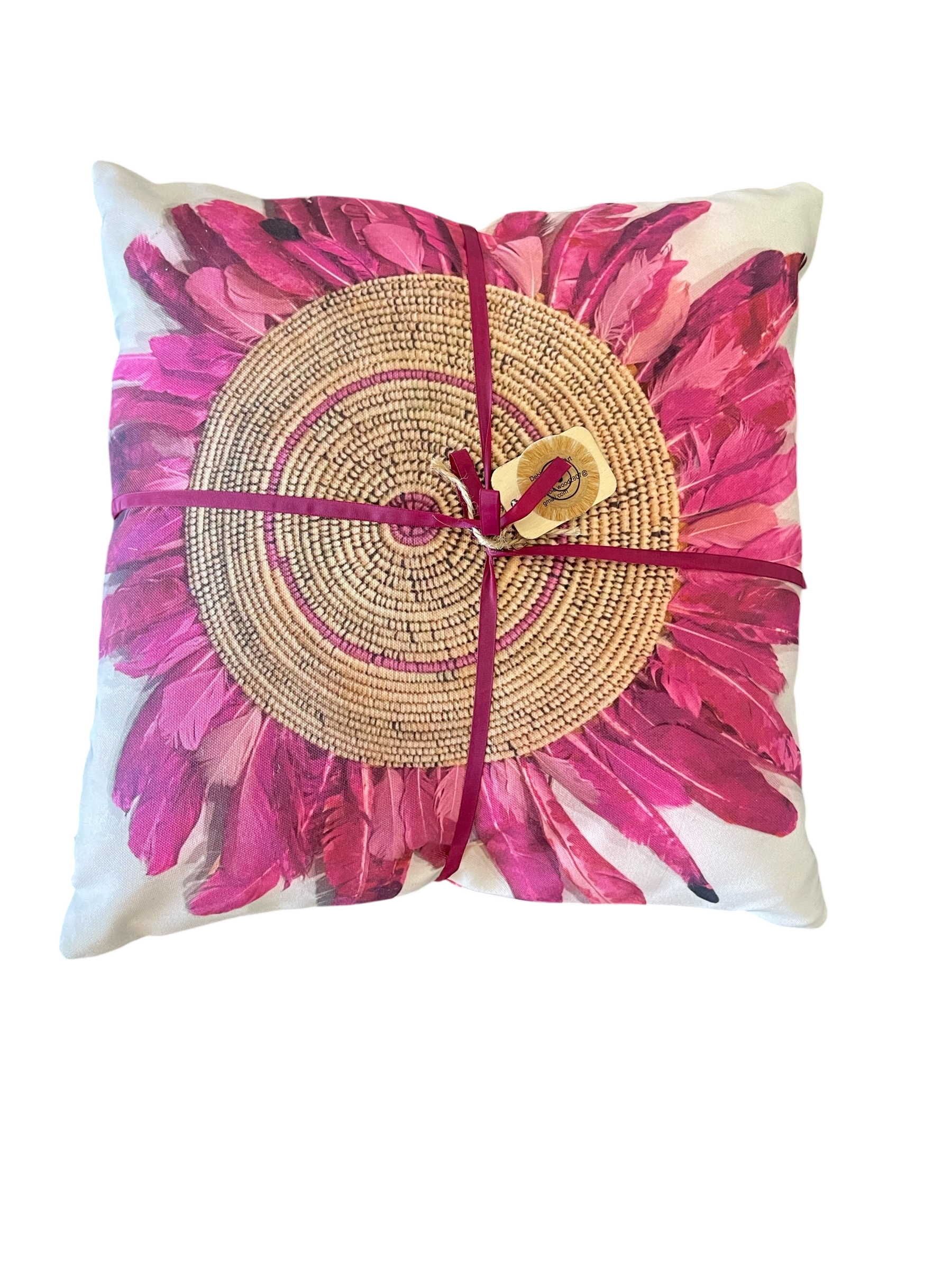 Pink Emu Cushion