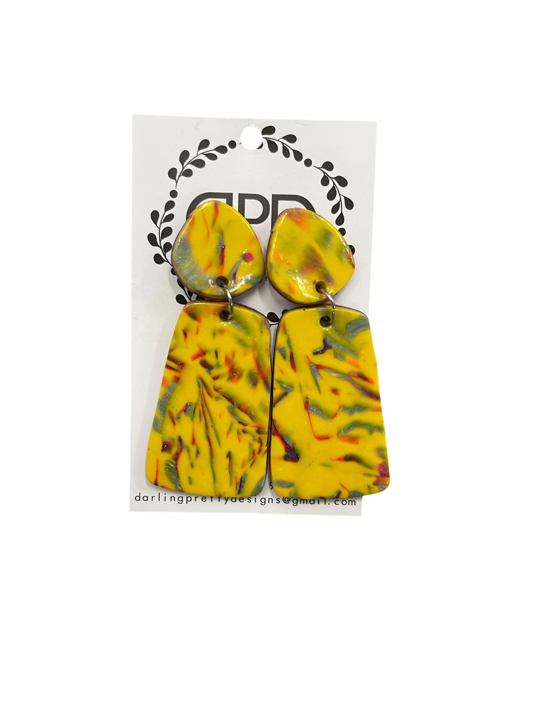 Golden Meadow Statement Earrings by Darling Pretty Designs