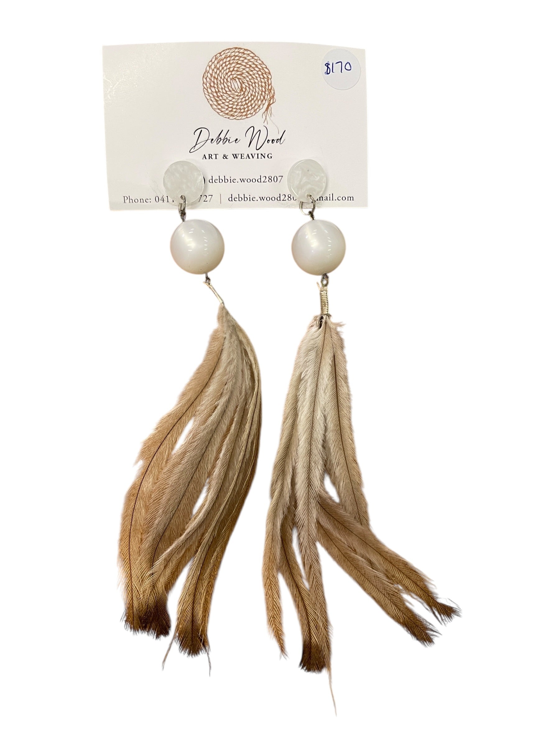 Coastal Calm Feather Earrings