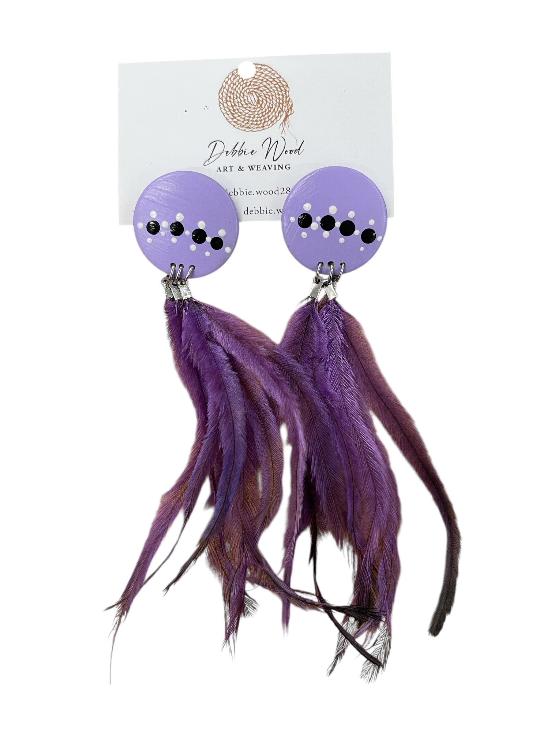 Wild Orchid Feather Earrings