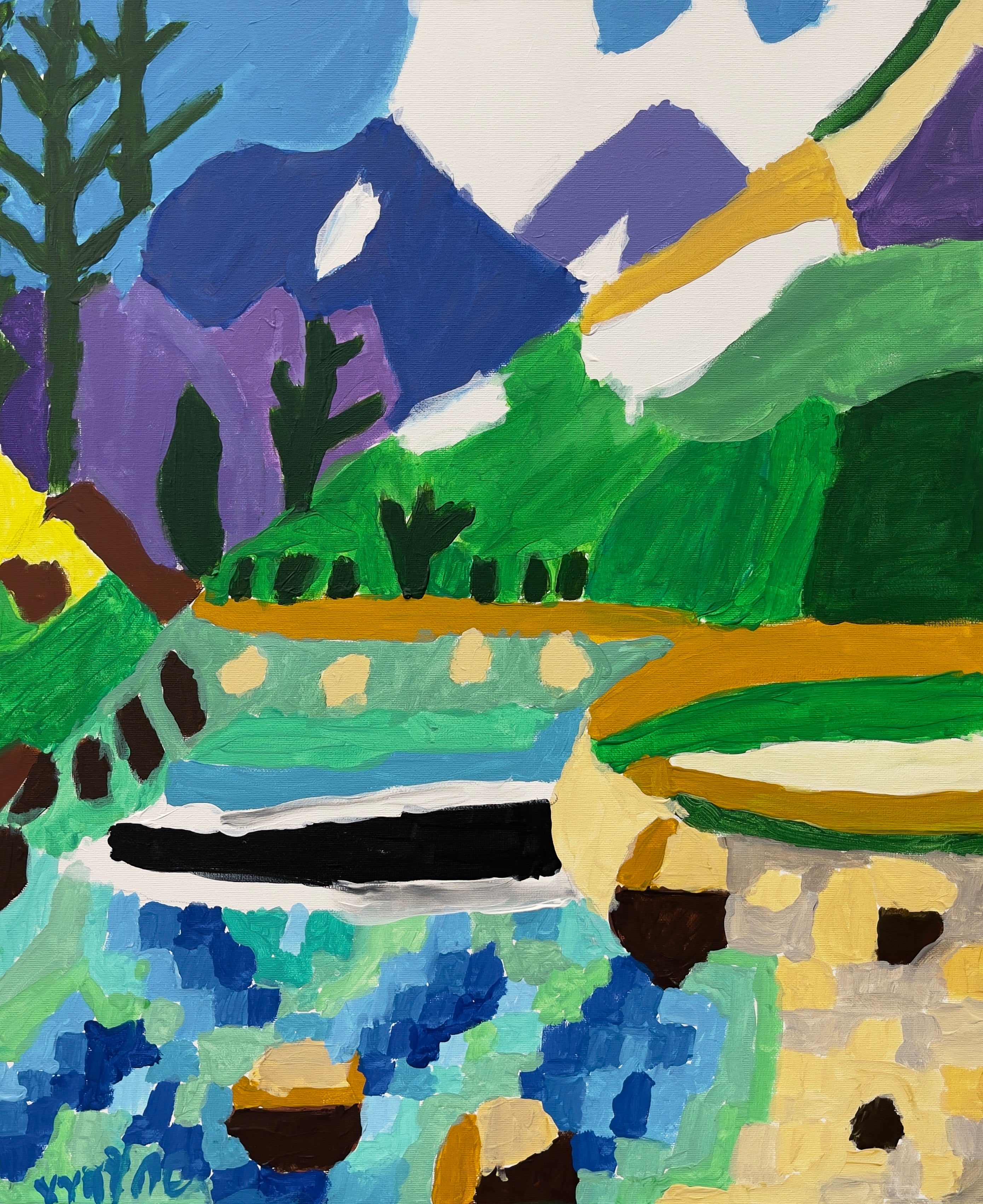 River Through the Mountains – Original Artwork by Wayne Emerson