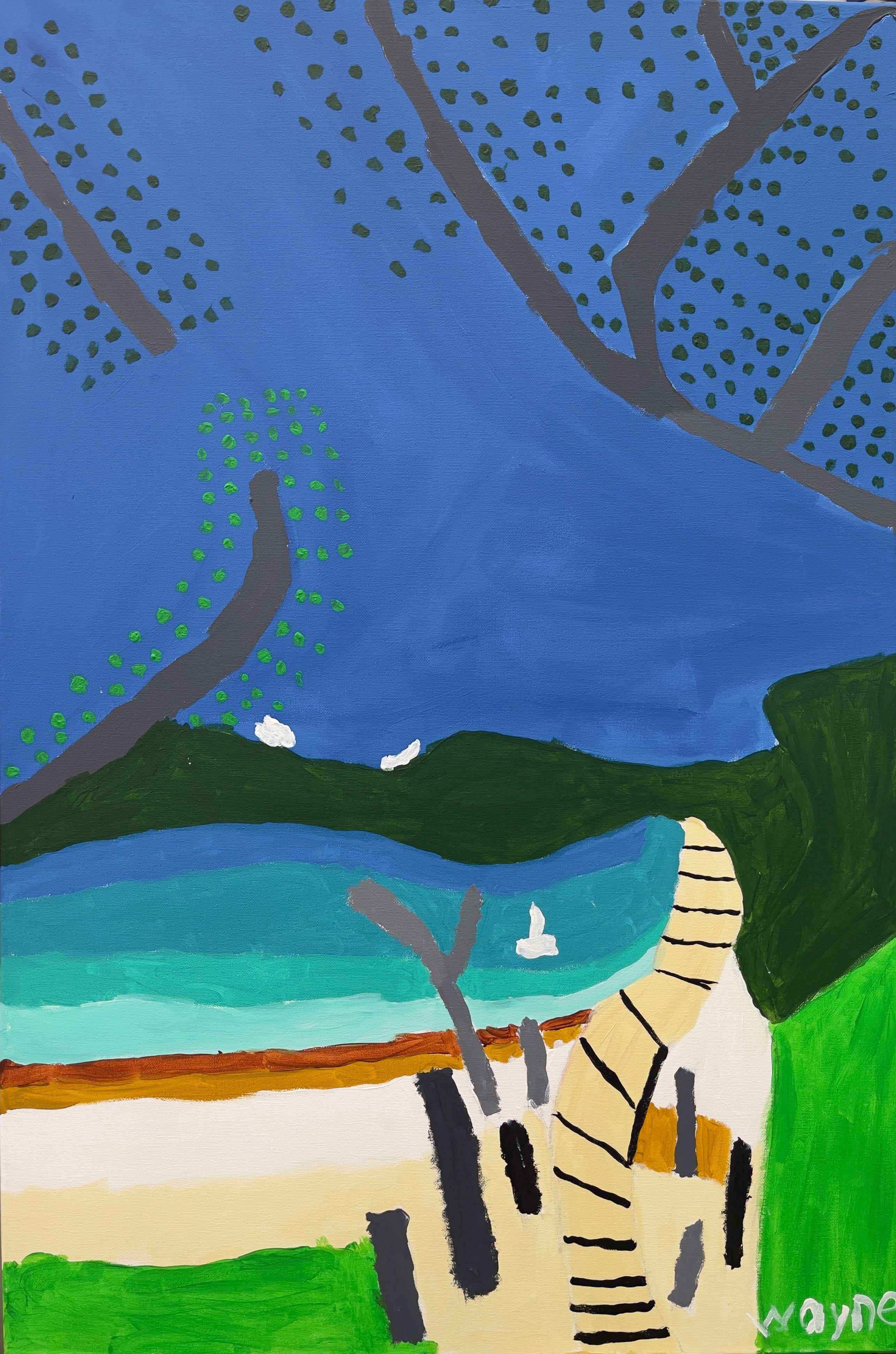 At the Beach – Original Artwork by Wayne Emerson