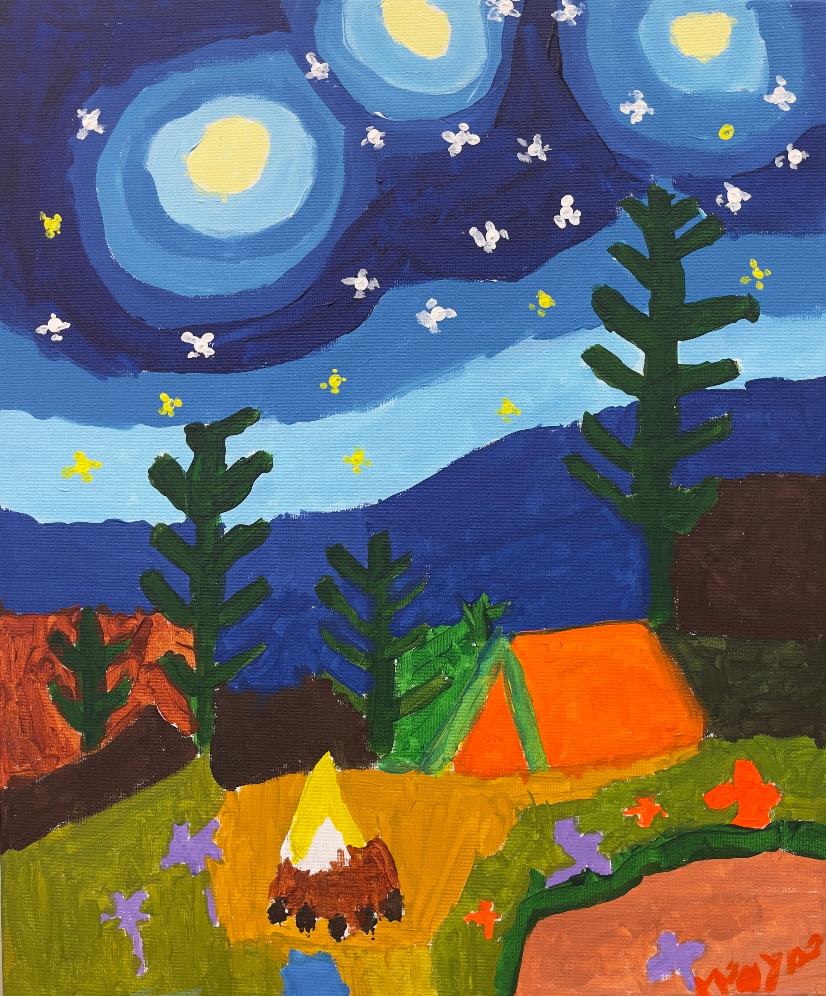 Campsite – Original Artwork by Wayne Emerson