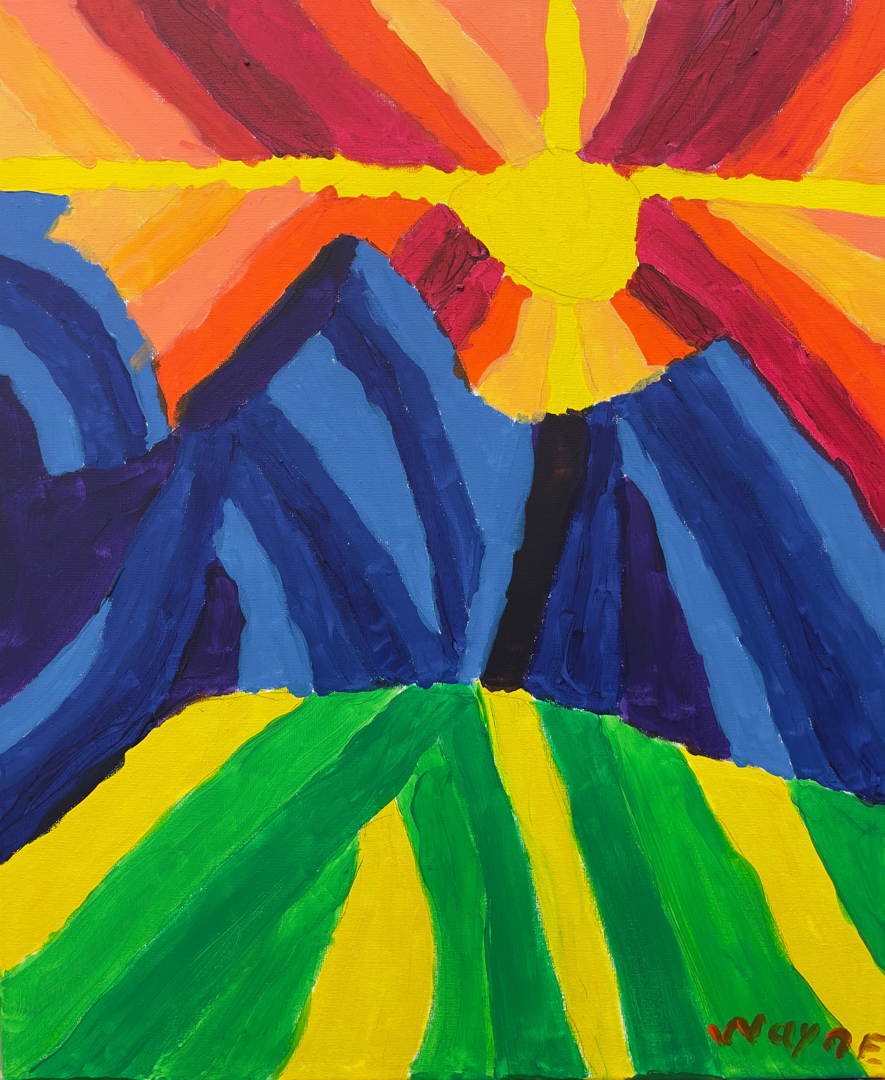 Mountain Sunset 2– Original Artwork by Wayne Emerson