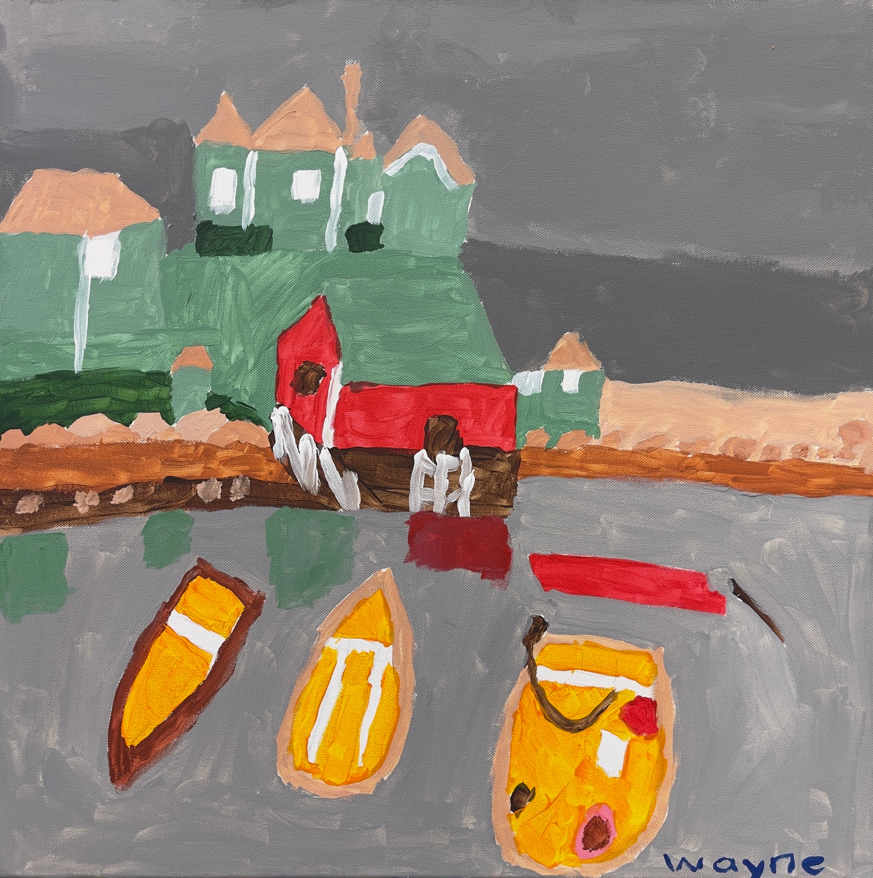 Fishing Village – Original Artwork by Wayne Emerson