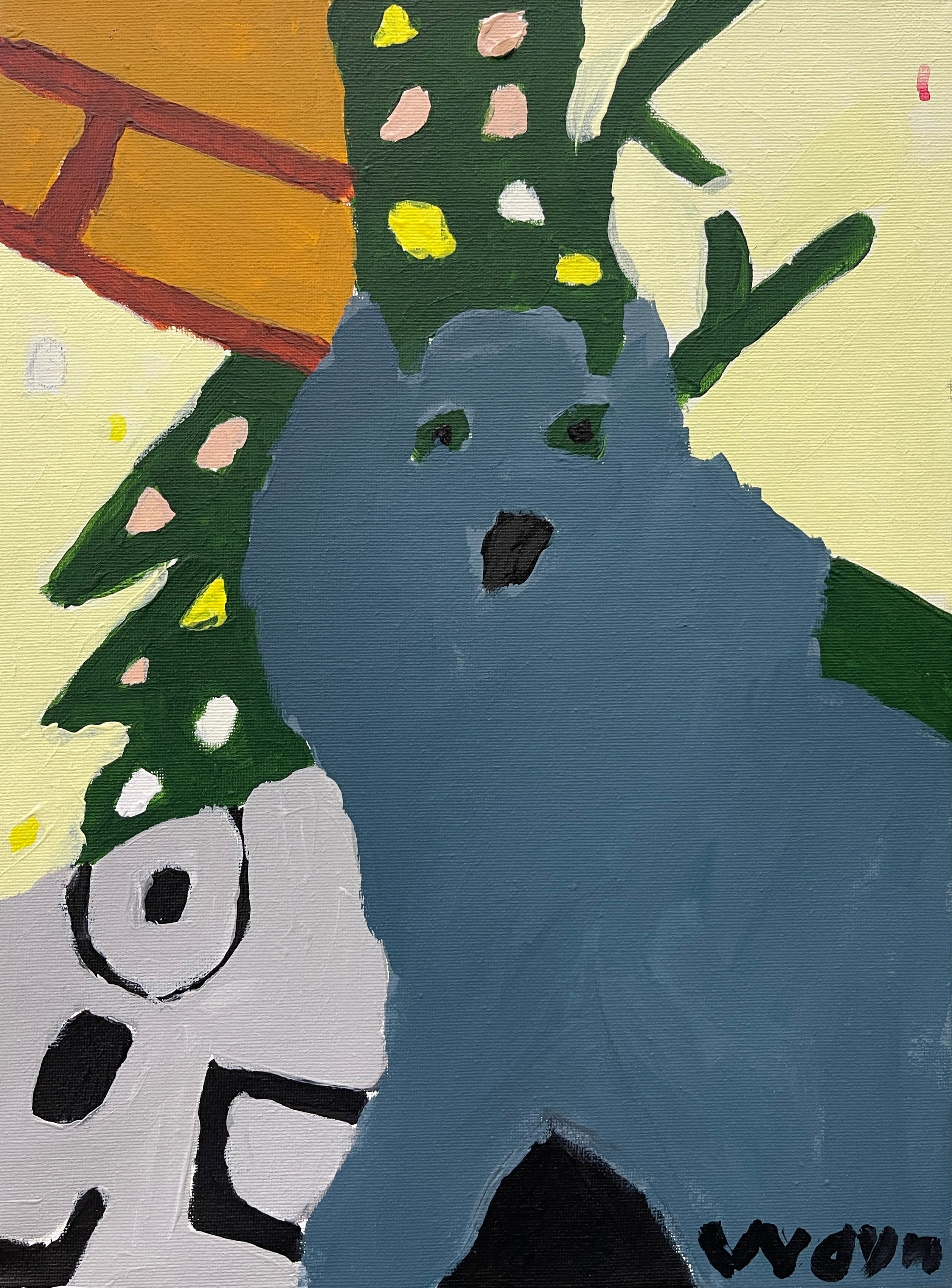 Cat at Christmas – Original Artwork by Wayne Emerson