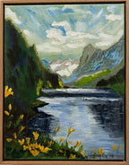 Cockatoos in autumn leaves | Original art on canvas by Deborah Carroll