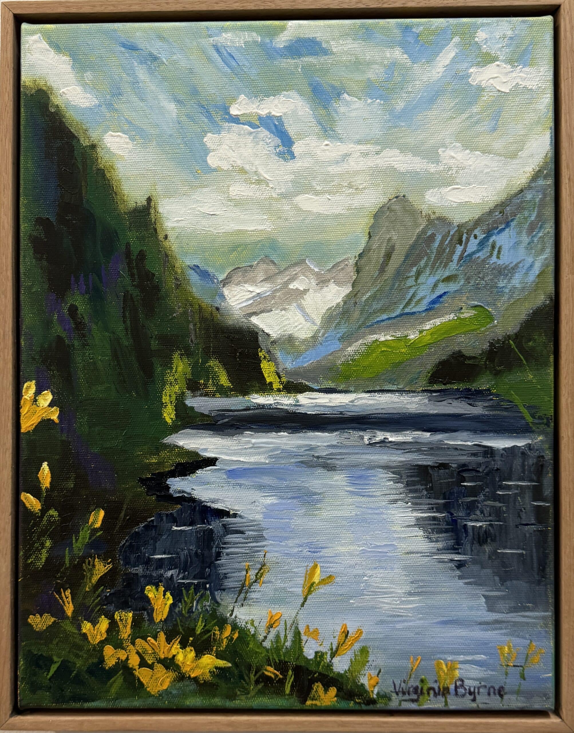 Cockatoos in autumn leaves | Original art on canvas by Deborah Carroll