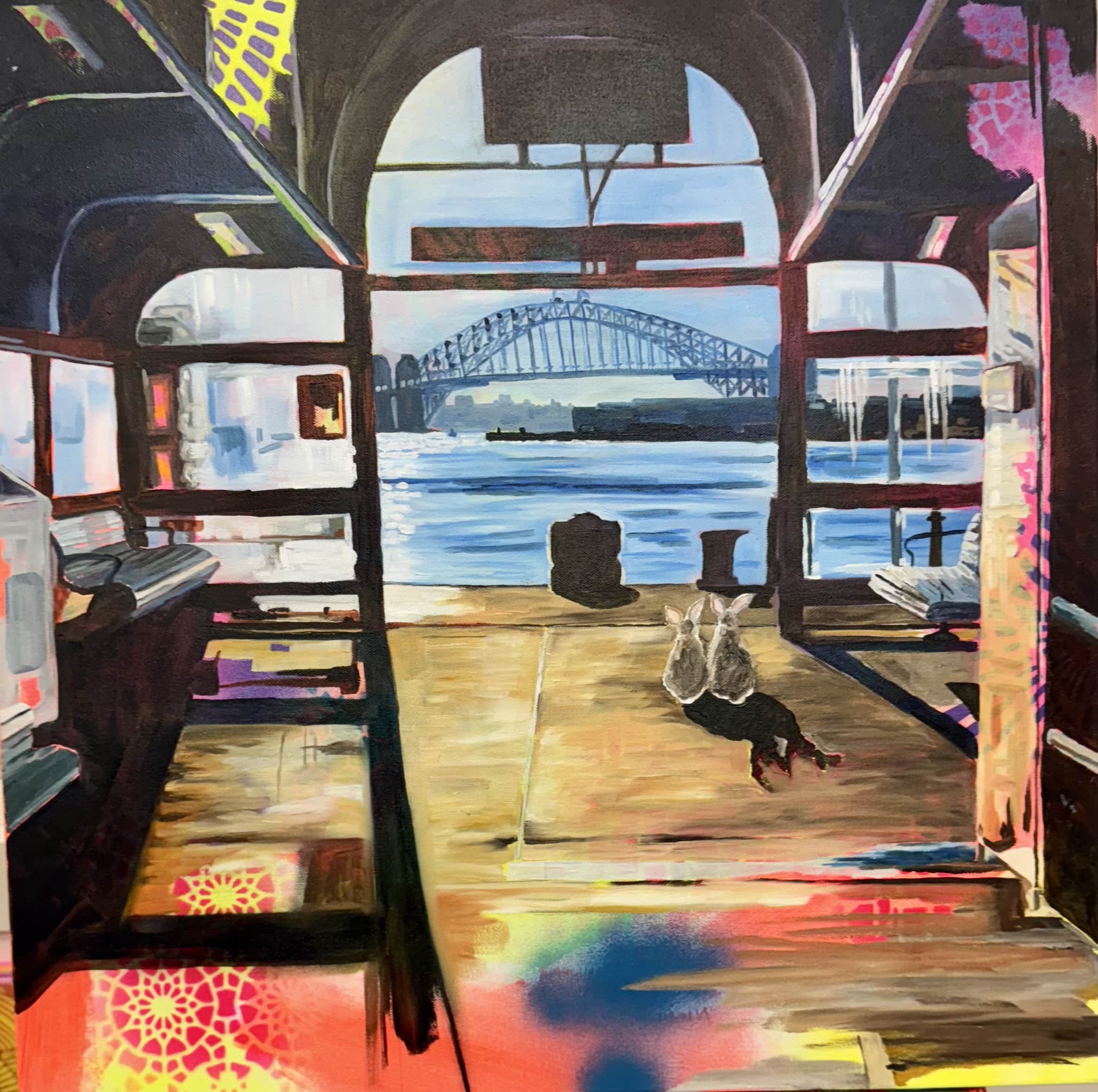 Maggie Deall’s Out of Time, Out of Place explores memory and belonging through vivid, surreal scenes where animals embody feelings of being slightly out of place.