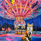 Maggie Deall’s Out of Time, Out of Place explores memory and belonging through vivid, surreal scenes where animals embody feelings of being slightly out of place.