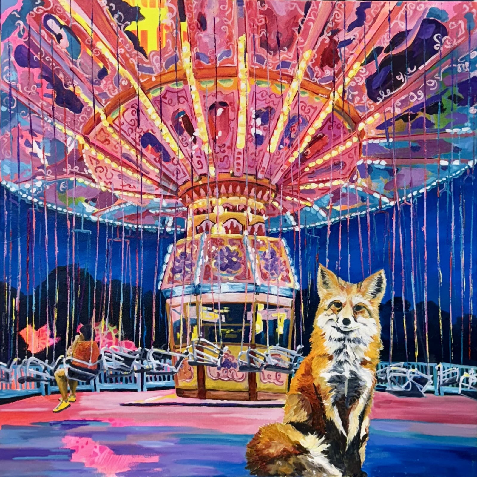 Maggie Deall’s Out of Time, Out of Place explores memory and belonging through vivid, surreal scenes where animals embody feelings of being slightly out of place.