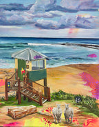 Maggie Deall’s Out of Time, Out of Place explores memory and belonging through vivid, surreal scenes where animals embody feelings of being slightly out of place.