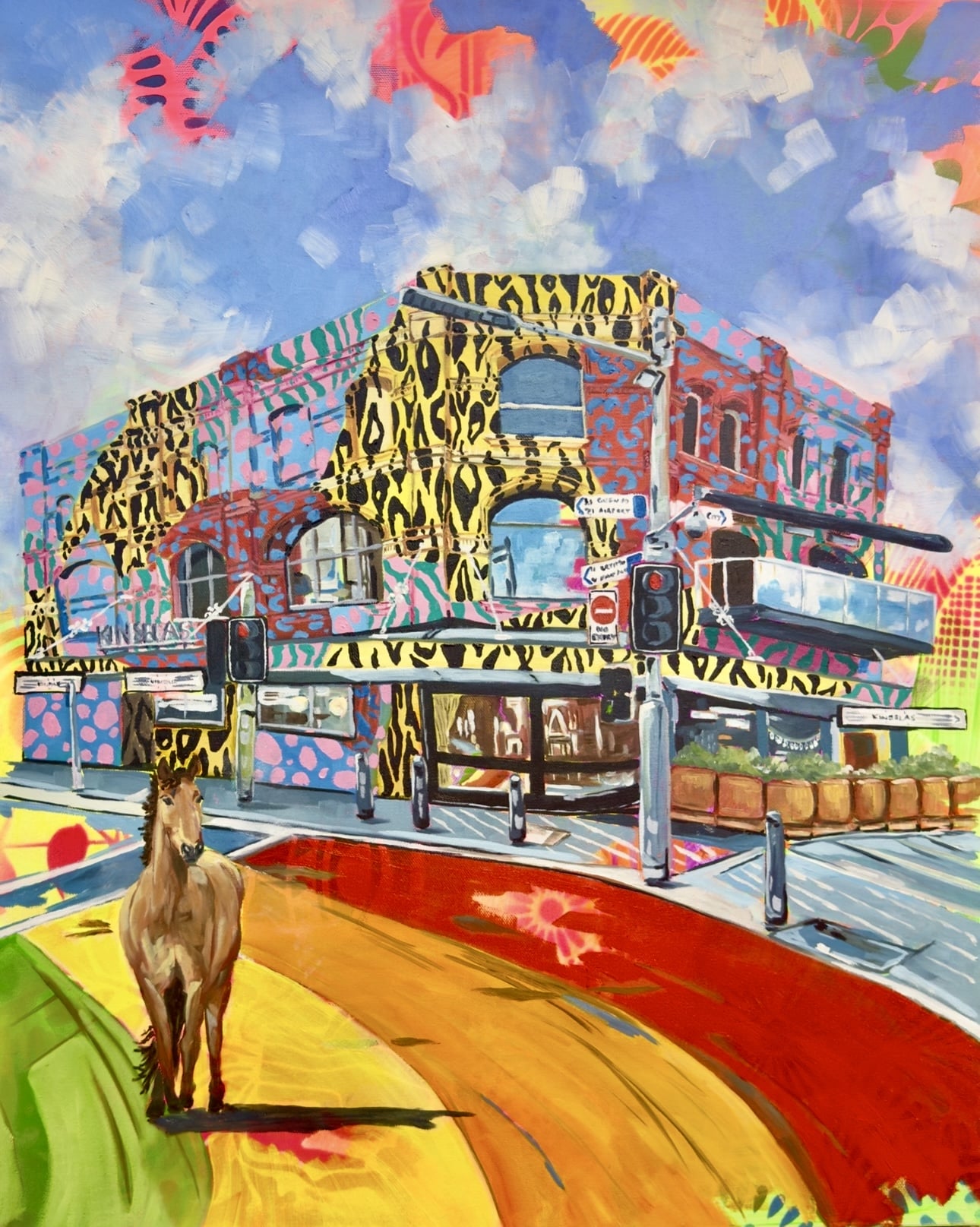 Maggie Deall’s Out of Time, Out of Place explores memory and belonging through vivid, surreal scenes where animals embody feelings of being slightly out of place.