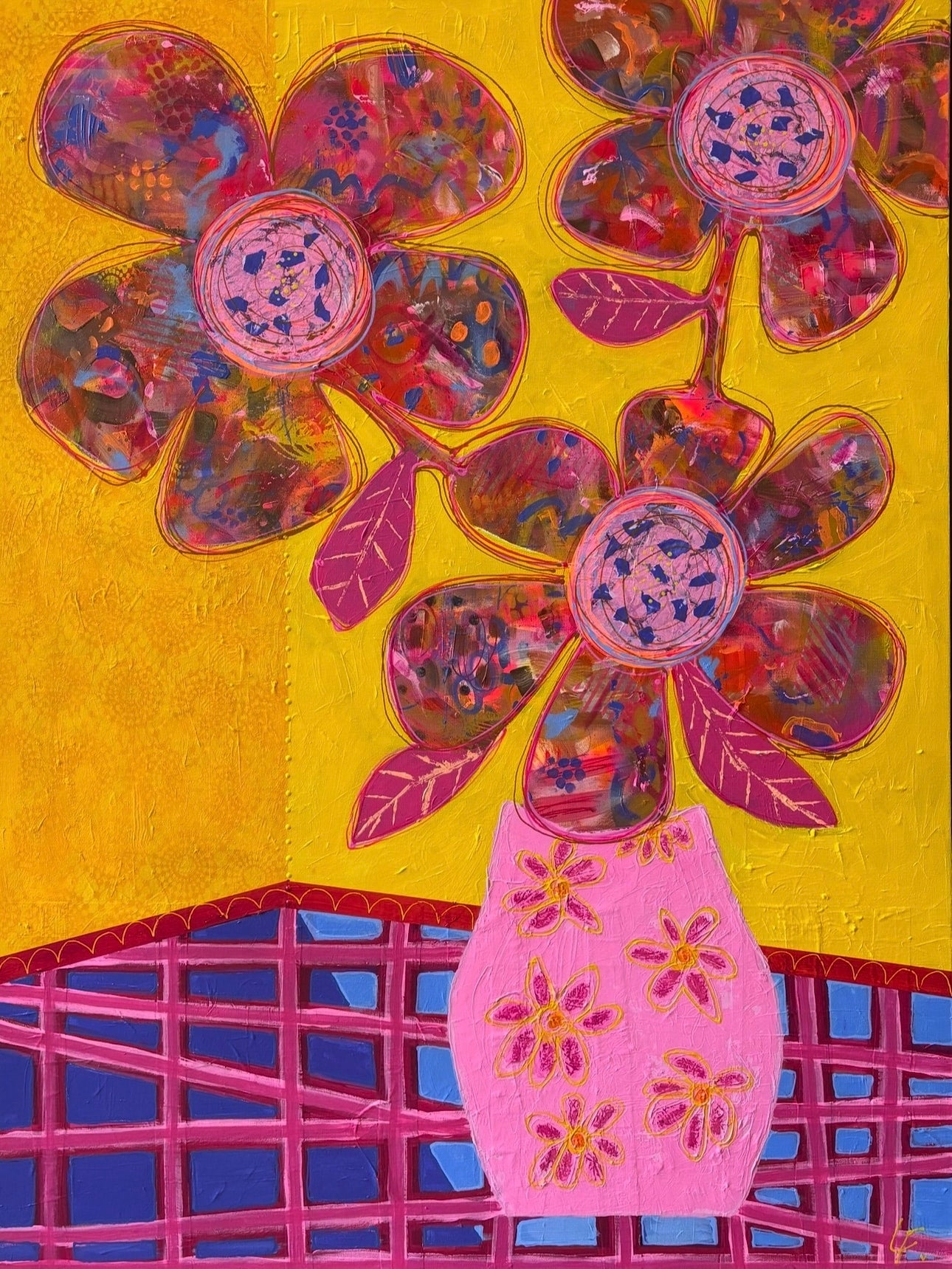 Discover Lindy Farley’s Hothouse Flowers collection—vibrant mixed media florals bursting with colour, energy, and joy. Australian art at its finest.