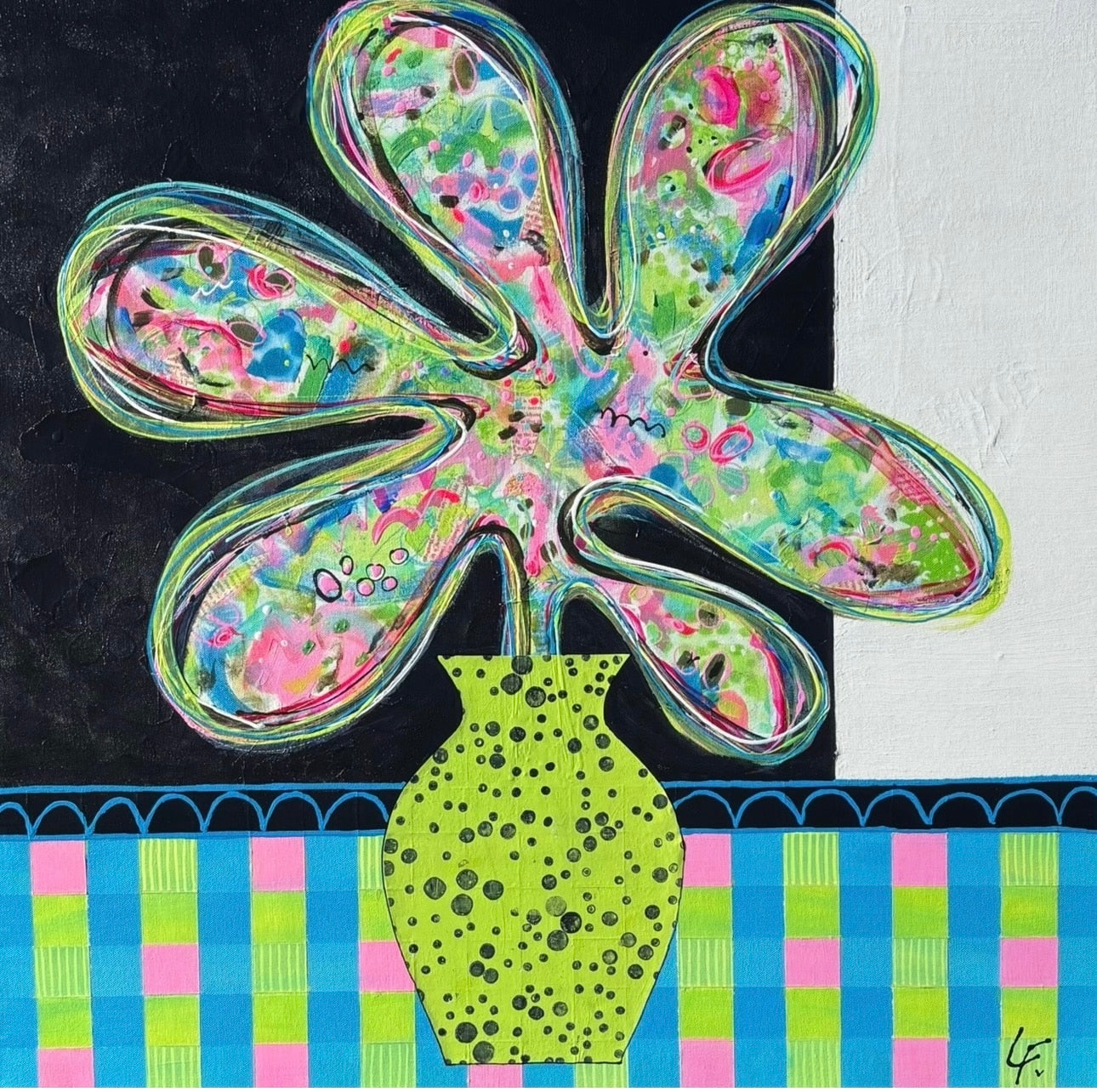 Discover Lindy Farleyâ€™s Hothouse Flowers collectionâ€”vibrant mixed media florals bursting with colour, energy, and joy. Australian art at its finest.