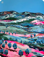 Rebecca Gornall’s vibrant new Riverina landscapes debut at the Sydney Affordable Art Fair—bold, colourful works that celebrate country life.