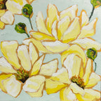Sunshine Peonies Clock