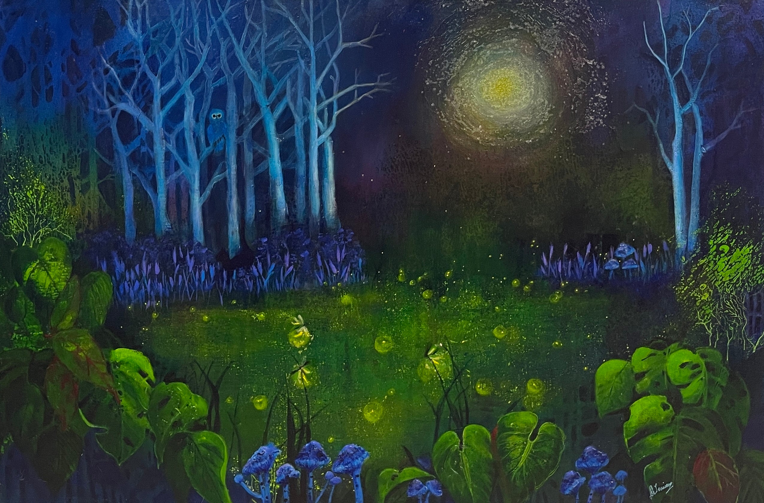 Find the Fireflies — Original Artwork by Jacqueline DeTessier
