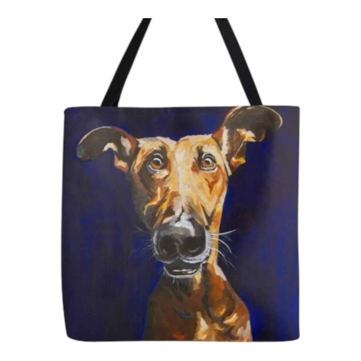 Carry joy with the Smith the Derpy Dog Tote Bag by Maggie Deall. Lovable dog art and a durable design make it perfect for dog lovers everywhere.